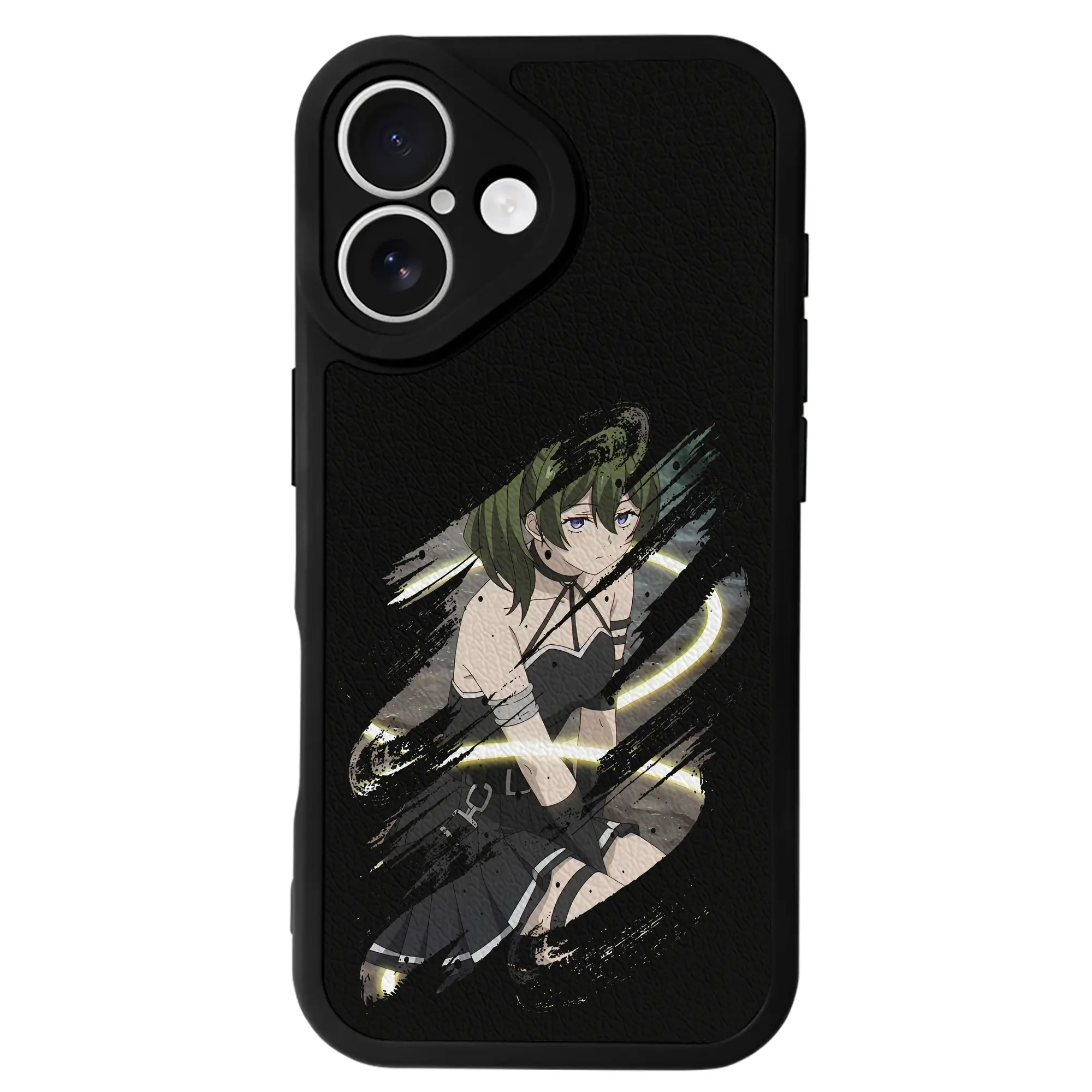 葬送のフリーレン（Frieren） グッズ,ユーベル（Übel） - IPhone 16シリーズ対応 ・ シリコンスマホケース ・ レザー調 ・ 高精度フィット ・ 耐衝撃 ・ ワイヤレス充電対応 ・ 精密カット